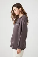 Women's Quiet Chaos Zip-Up Hoodie in Charcoal Medium