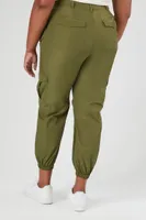 Women's Cargo Joggers in Olive, 0X