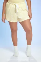 Women's Cinnamoroll Cami & Shorts Pajama Set in Yellow, 2X