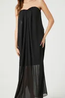 Women's Chiffon Sweetheart Maxi Dress