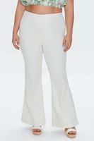 Women's High-Rise Flare Pants in Cream, 0X