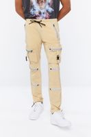 Men Cargo Pocket Utility Pants in Khaki Large