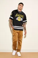 Men Los Angeles Lakers Embroidered Top in Black Small