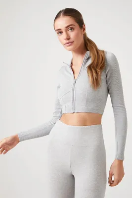 Women's Active Seamless Bustier Jacket in Heather Grey Large