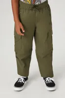 Kids Cargo Joggers (Girls + Boys) in Olive, 13/14