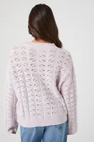 Women's Open-Knit Drop-Sleeve Sweater