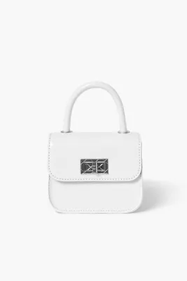 Women's Faux Croc Crossbody Bag in White