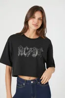 Women's Cropped ACDC Graphic T-Shirt
