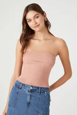 Women's Ribbed Knit Tube Top