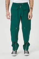 Men Slim-Fit Twill Cargo Pants in Hunter Green, XXL