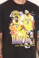 Men Anthony Davis Los Angeles Lakers Graphic Tee in Black Medium