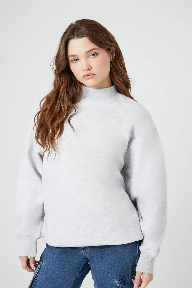 Women's Mock Neck Drop-Sleeve Sweater