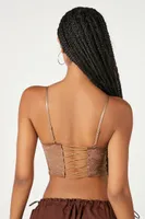 Women's Bustier Hook-and-Eye Cropped Cami in Mocha Medium