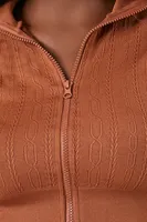 Women's Active Seamless Cropped Jacket in Chestnut Medium