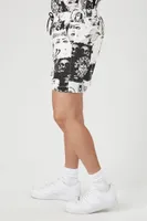 Men Heaven Online Graphic Shorts in Cream/Black, XXL