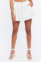 Women's Flare Pocket Shorts in White Medium