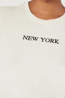 Women's New York Graphic T-Shirt in Taupe, 1X