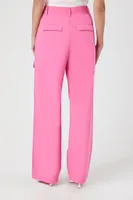 Women's Twill Cargo Pants in Pink Small