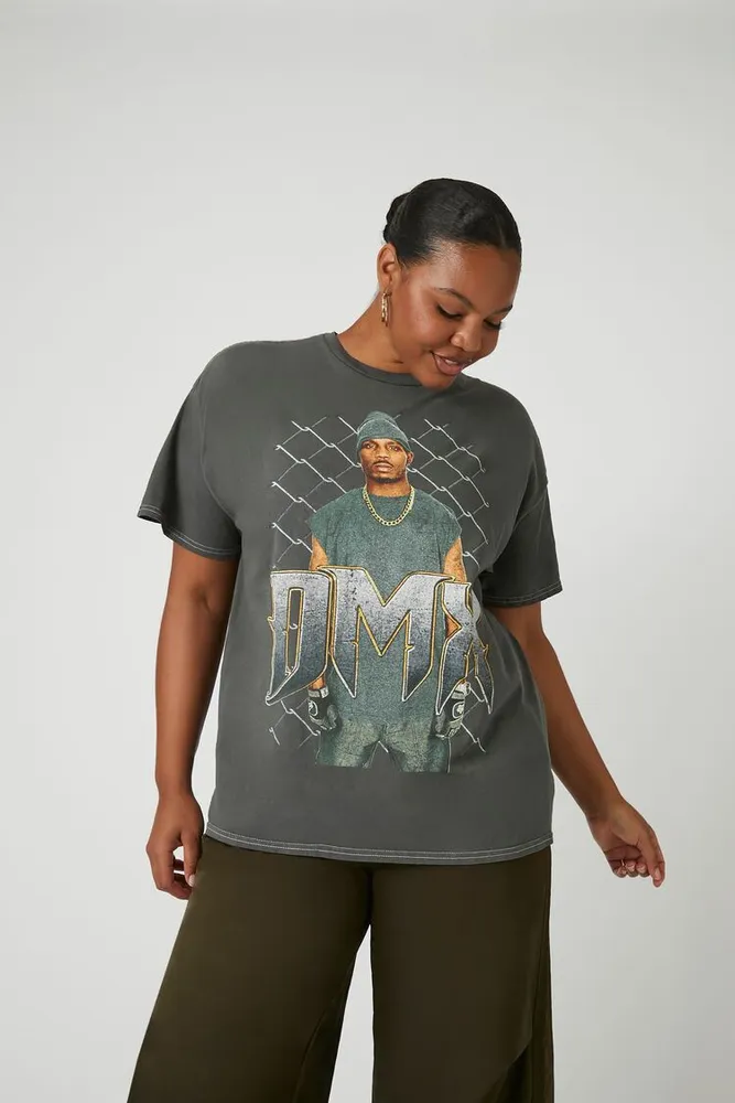 Women's DMX Graphic T-Shirt in Charcoal, 0X