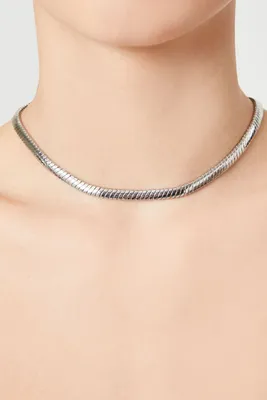 Women's Omega Chain Necklace in Silver