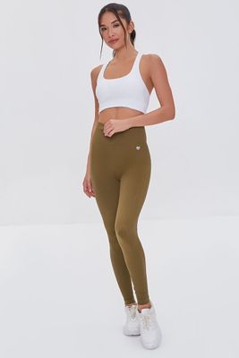 Women's Active Seamless High-Rise Leggings in Olive Large