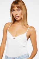 Women's Twisted Cami Bodysuit in Vanilla Small