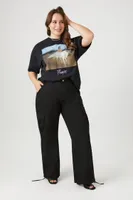 Women's Drawstring-Hem Cargo Pants Black,