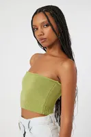 Women's Cropped Sweater-Knit Tube Top