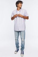 Men Cotton Pocket Shirt in Lavender Medium