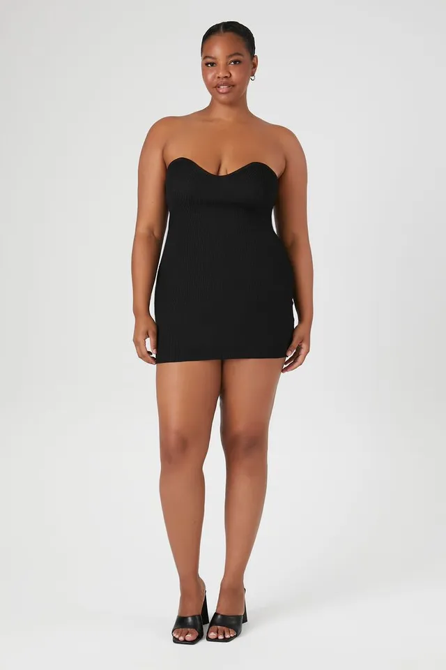 Forever 21 Women's Bodycon Tube Mini Dress in Black, 3X | MainPlace Mall