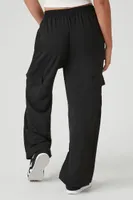 Women's Mid-Rise Cargo Joggers in Black Small