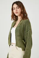 Women's Cropped Cardigan Sweater Small