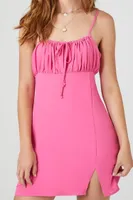 Women's Shirred Cami Mini Dress in Pink Medium