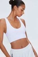 Women's Seamless Longline Sports Bra in White Small