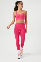 Women's Active High-Rise Leggings in Hibiscus Small