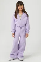 Girls Fleece Straight-Leg Pants (Kids)