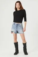 Women's Ribbed Knit Crop Top