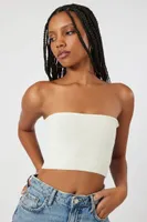 Women's Cropped Sweater-Knit Tube Top