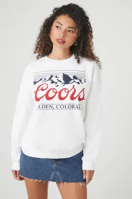 Women's Coors Graphic Pullover in White Large