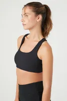 Women's Active Racerback Sports Bra in Black, XL