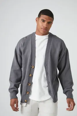 Men Drop-Sleeve Cardigan Sweater