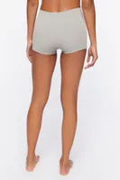 Women's Seamless Boyshort Panties in Heather Grey Medium