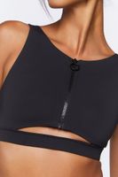 Women's Zip-Up Longline Sports Bra XS