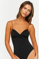 Women's Seamless Sweetheart Bodysuit in Black Large