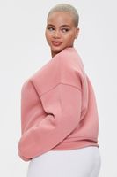 Women's Fleece Crew Neck Sweatshirt in Rose, 3X