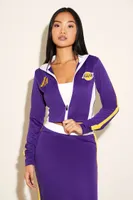 Women's Los Angeles Lakers Zip-Up Jacket in Purple Medium