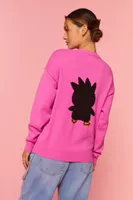 Women's Hello Kitty & Friends Badtz-Maru Sweater in Pink Medium