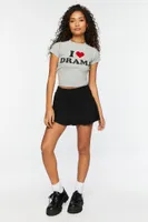 Women's Ponte Pleated Mini Skirt