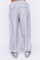 Women's Baggy Windbreaker Parachute Pants in Grey Medium