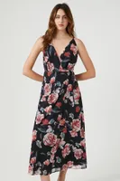 Women's Floral Print Cami Maxi Dress